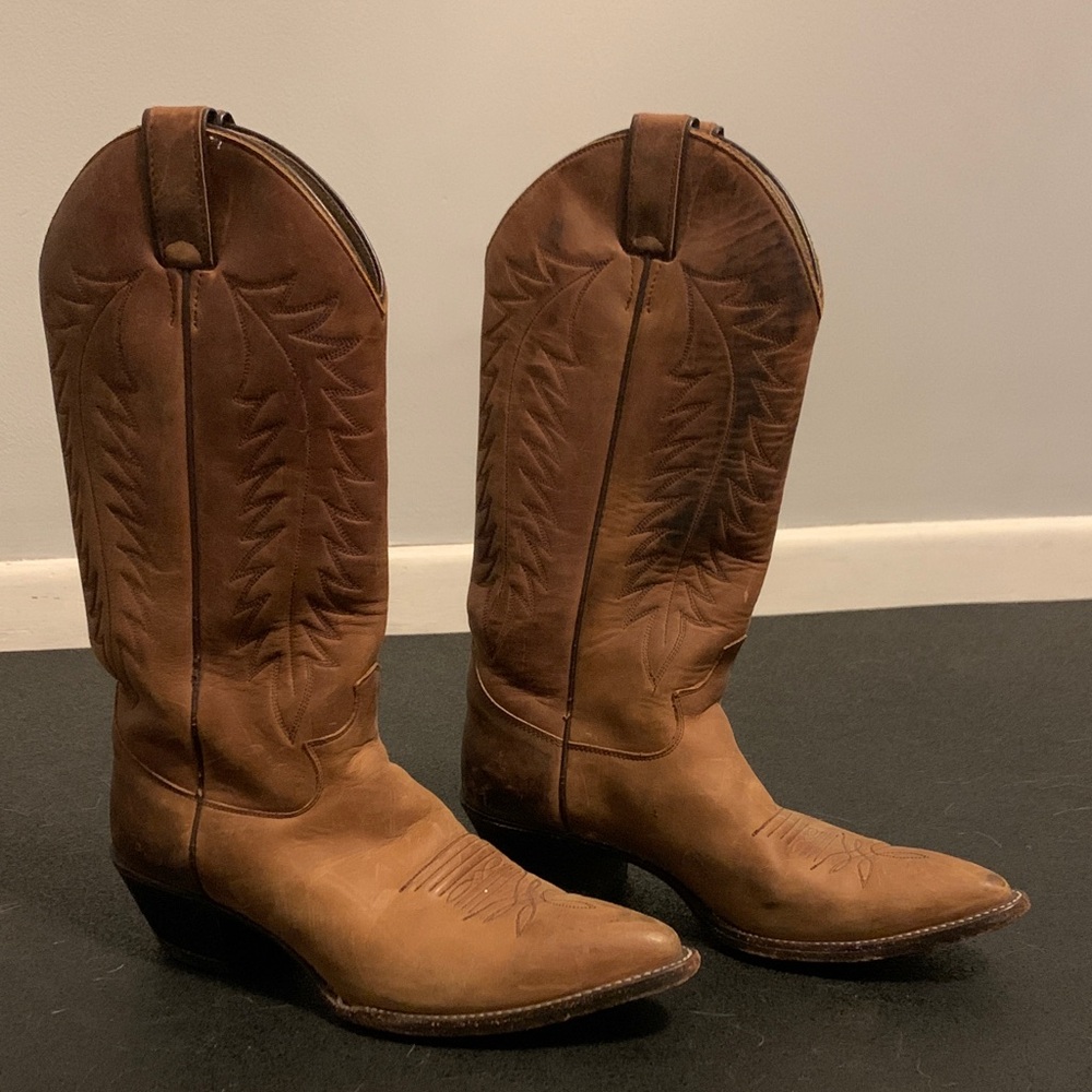 Justin Boots Tan Leather Western Boots